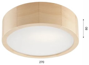 Plafonieră NATURAL 1xE27/60W/230V Ø 27,5 cm, din pin