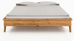 Pat dublu din lemn de stejar 160x200 cm Retro - The Beds