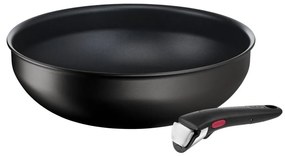 Tigaie cu suprafață antiaderentă/cu mâner reglabil din aluminiu ø 26 cm INGENO Eco Resist L3979302 – Tefal