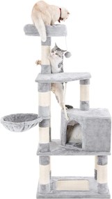 Ansamblu de joaca pentru pisici Gri deschis H 148 cm