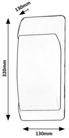 Aplic de exterior OPOLE 1xE27/12W/230V IP65 Rabalux 7796