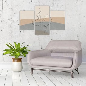 Tablou - Sărut de linie de artă (90x60 cm)