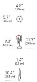 Oglindă cosmetică (10x) cu led/de mărire ø 12 cm Travel – simplehuman