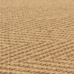 Covor în culoare naturală reversibil, țesut manual din iută 240x340 cm Bordo Herringbone Linen – Asiatic Carpets