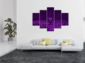 Tablou ci inima violetă (150x105 cm)