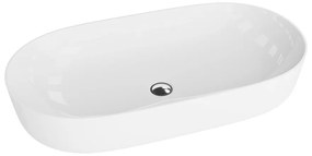 Lavoar pe blat Rune Dagaz oval 81 cm alb lucios
