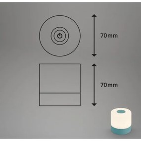 Lampă LED reîncărcabilă dimabilă de masă Briloner 7461010 LED/2W/5V IP44 albastru