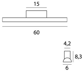 Aplica de perete LED iluminat baie IP44 Tampa 60cm