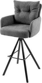 Scaun de bar pivotant BIG GEORGE antracit