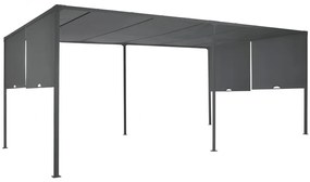 Antracit Sevilla 3x6m patio pergola cu plasă de țânțari Garden Point