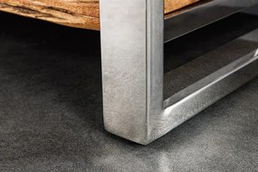 Raft design high-tech din metal si lemn masiv, Barracuda 185cm