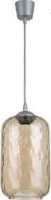 Brilagi -LED Lustra pe cablu R GLASS 1xE27/60W/230V diam. 14 cm argintiu/maro fumuriu