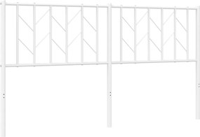 vidaXL Tăblie de pat de schimb metalică, alb, 160 cm