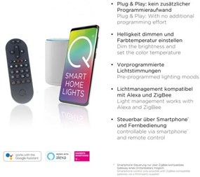 Plafonieră LED dimabilă Paul Neuhaus 8008-70 Q-PIATO LED/49W/230V 2700-5000K Wi-Fi + telecomandă