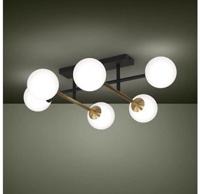 Lustră aplicată Eglo 390176 PAZ 6xE14/40W/230V auriu/negru