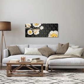 Tablou - Imagine cu flori de trandafir alb (120x50 cm)