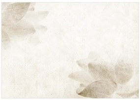 Fototapet - Boboci În Vapori - Fundal Abstract în Culori Bej cu Flori