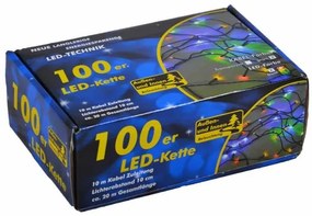 Lanț LED de Crăciun - 10 m, 100 LED, multicolor