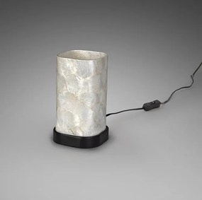 Veioza, Lampa metal negru, sidef alb Nakar