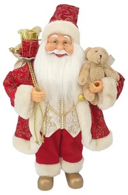 Decorațiune Santa Claus roșu-auriu 40cm