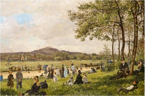 Tablou - French 19th Century, Race Course at Longchamps, reproducere (90x60 cm)