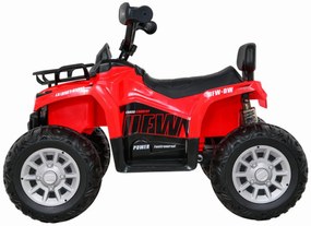 ATV Electric cu acumulator pentru copii NOVOKIDS™ Madness Quad PRO , Cu melodii si lumini, Lungime 100 cm, 3-8 ani , Max 30 kg , Roti EVA, 12V, Rosu