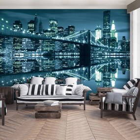 Fototapet - New York și podul Brooklyn (254x184 cm)