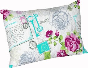 Set Alcam, Rose, 2 perne microfibra 50x70 cm si pilota matlasata 200x220 cm