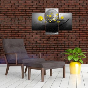 Tabloul - bile abstracte galbene (90x60 cm)