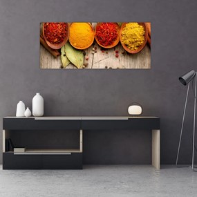 Tablou - Condimente pe lemn (120x50 cm)