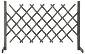 Gard cu zabrele de gradina, gri, 120x90 cm, lemn masiv de brad 1, Gri, 120 x 90 cm