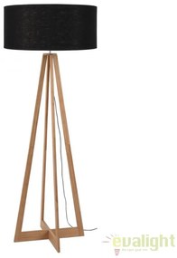 Lampadar realizat din materiale naturale, durabile si ecologice, EVEREST/F negru