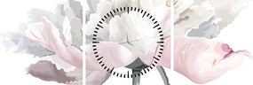 Tablou - Floare de trandafir (cu ceas) (90x30 cm)