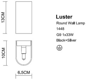 Aplica de perete Luster ROUND 1448-BS ZL