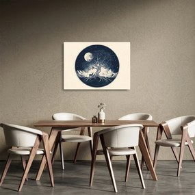 Tablou pe sticlă – Arbore magic cu cerb I. (70x50 cm)