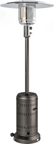 Outsunny Încălzitor de Exterior de 11 KW Reglabil, cu Roți 82 x 82 x 223 cm, Maro Închis | Aosom Romania