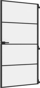 vidaXL Ușă interior negru 102,5x201,5 cm sticlă securiz./aluminiu slim