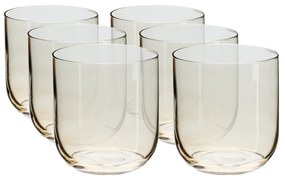 Pahare de apă, set de 6, 360 ml, maro deschis fumuriu, LILO TIP 5