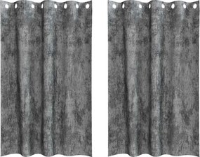 vidaXL Cortine din catifea cu perdele 2 pcs Gri 175 x 140 cm Catifea