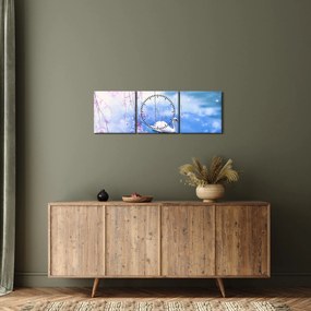 Tablou - Lacul magic (cu ceas) (90x30 cm)
