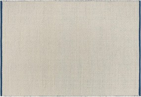 Covor albastru/bej țesut manual din lână 170x240 cm Lenu – noo.ma