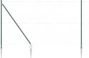 vidaXL Stâlp de gard. 26 pcs Gri 3,2 x 3,2 x 215 cm