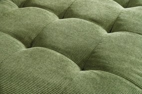 Coltar modern, Catifea raiata, Verde, STOCKHOLM 220cm