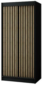 Dulap de haine 100 cm Ladonna 1 (negru mat). 1045680