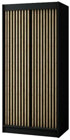 Dulap de haine 100 cm Ladonna 1 (negru mat). 1045680
