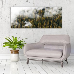 Tablou - Pădure în nori (120x50 cm)