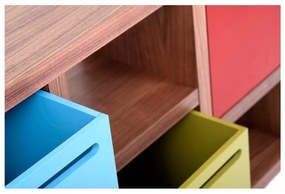 Bibliotecă maro cu aspect de lemn de nuc 70x159 cm Berlin – TemaHome