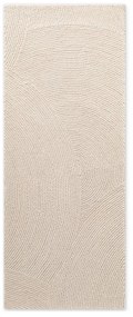 Covor tip traversă în culoare naturală deschisă, țesut manual, din lână 80x300 cm Eleni Natural White – Hanse Home