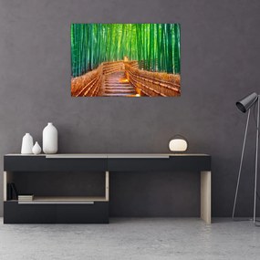 Tablou - Pădure de bambus japoneză (90x60 cm)