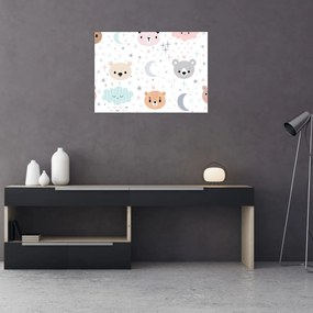 Tablou pe sticlă - Noapte bună. (70x50 cm)